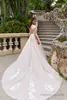 2018 Stunning Designer A Line Wedding Dresses Illusion Neckline Sheer Long Sleeves Full Embroidery Court Train Bridal Gowns9007130