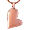 IJD8032 Free Engraving Blank Heart Stainless Steel Cremation Pendant Necklace Ashes Keepsake Memory Urn Necklace