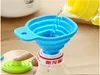 100pcs/lot Fast shipping Silicone Foldable Collapsible Style Funnel Hopper Kitchen cozinha cooking tools Accessories gadgets