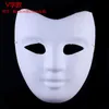 Wizard Unpainted White Mask Full Face Miljö Pappersmassa Vuxen DIY Blank konstmålning Masquerade Party Masks 10st / Lot