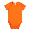 Baby Rompers сплошной цвет с коротким рукавом здоровый хлопок новорожденные комбинезоны многоцветные младенческие цельные одежда 0-12 м 2022 новый