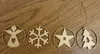 4-Pack wood christmas ornaments christmas decorations christmas decor snowflake angel tree star for Xmas tree, festive pary decoration