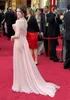 Blush Off-Shoulder Elegante Kleider Einfaches Promi-Kleid Runway 2019 Schwangere Fee bescheidene Seitenschlitz-Abschlussballkleider Abendkleider Elie Saab