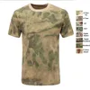 Tactical Shooting Tam camiseta Vestido de batalha uniforme BDU Combate Roupas de algodão camuflagem ao ar livre camiseta de caça ao ar livre no05-104