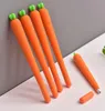 5000st/mycket Creaive Carrot Roller Ballpoint Pen 0,5 mm orange grönsaksform Stationer Julklapp