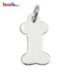 Beadsnice gros argent sterling os de chien breloques os de chien bijoux estampage blanc os de chien étiquette bijoux trouver ID 35638