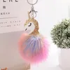 Anime cheval jouet mignon porte-clés en métal en peluche jouet pendentif femmes moelleux fourrure porte-clés sac accrocher en peluche Toy5392507