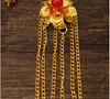 Il costume del copricapo della sposa mostra gli accessori del kimono Cinese cheongsam Coronet Wo Gioielli etnici Abito da sposa pettine flusso