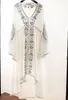 Hurtownia - Długa Sukienka Kobiety Vintage Etniczne Kwiat Haftowany Bawełniana Tunika Dorywczo Długa Dress Hippie Boho Ludzie Asymetryczna Maxi Dress