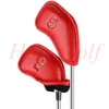 12pcsset New Red PU Golf Club Iron Head Coverヘッドカバー08184971
