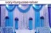 3m*4m 3m*6m 4m*8m Wedding Backdrop Swag Party Curtain Celebration Stage Performance Background Drape Silver Sequins Wedding Favors Suppliers