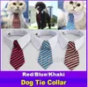 Nouveau chien de compagnie rayé cravate collier chat arc mignon chien cravate mariage réglable chiot rouge/bleu/kaki livraison gratuite