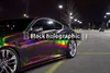 Film de vinyle noir chromé holographique pour emballage de voiture avec bulle d'air Rainbow Neo noir Chrome Wrap couvrant la feuille taille 1 52x20m Ro208W