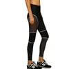 Fitness Kvinnor Mesh Splice Sport Leggings Yoga Byxor Running Tights Workout Trousers Sportkläder Push Up Gym Sportkläder