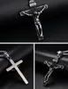 Rostfritt stål Jesus Christian Cross Crucifix Hänge Halsband Hip Hop Smycken för män Hänge Designer Smycken Julklapp