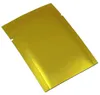 100Pcs/ Lot Golden Matte Heat Seal Aluminum Foil Tea Nut Candy Vacuum Bag Pouch Open Top Mylar For Party Package Pocket Free shipping