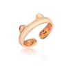 Everfast Hele 10st Lot Schattig Verstelbare Kat Oor En Poot Vrouwen Ringen Metaallegering Zilver Goud Rose Verguld Mode cadeau Ring181i