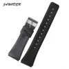 Jawoder Watchbands 18 20 22mm سوداء سليكون مطاط رافعة حزام حزام دبوس دبوس ل Casio Sports Watch Straps245g