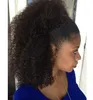 DIVA1 DRAWSTRING 4C AFRO Kinky 곱슬 인간의 머리카락 흑인 여성용 브라질 버진 레미 드로잉 끈 Ponytails Hairs Extensions 160g