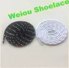 Weiou Sports Weiß-Schwarz-Silber-Schnürsenkel, runde Schnürsenkel für Outdoor-Klettern, Freizeitschuhe, 120 cm, modische Unisex-Schnürsenkel8658521