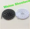 Weiou Sports White black silver Shoelaces Round rope laces for Outdoor Climbing Casual shoes 120cm fashion unisex bootlace274h