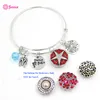 Nova Chegada DIY Intercambiável 18mm Jóias Snap Sealife Estilo Oceano Dólar de Areia Menina da Praia Flip Flop Fio Ajustável Snap Bangles Pulseira