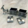 Fairytale Pumpkin Coach First Tooth and Curl Party Keepsake Box Vintage Alloy Pewter Home Decoration Crafts Newborn Baby Christen Gifts