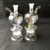 Apple Blue Wire Cokah Bongs Аксессуары, уникальные нефтяные горелки стеклянные бонги Трубы водопроводные трубы стеклянные трубы масляные вышки для курения с капельницей