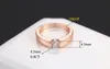 Yhamni Originele Sieraden Ring 18KRGP Stamp Rose Gold Ringen 5mm 0.5 Carat Diamond Engagement Band Dames Sieraden R400