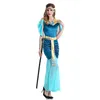 Blue Halloween Luxury Princess Costume Greek Goddess Dress Arab Queen Egypt Women Cosplay Costume Fancy Dress