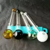 Long pot d'accessoires de bangs en verre, pipes à fumer en verre colorées mini pipes à main multicolores meilleure pipe en verre cuillère