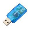 10pcs USB Sound Card USB Audio 51 External USB Sound Card Audio Adapter Mic Speaker Audio Interface For PC