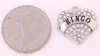 Bingo Crystal Heart Charms Wisiorek Mieszany Kryształ Heart Miłość Mężczyźni DIY Biżuteria Rodowane Wyniki Moda Komponenty Gorące Sprzedam