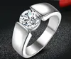 Mooie Prinses Sieraden Plating 925 Sterling Zilver Rose Gold Crystal Diamond Ring Zirkoon Luxe Trouwring Size US6 / 7/8/9/10