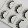 3D Mink False Eyelashes 3D15 3 Pairs Handmade Cotton Thread Messy Soft Natural Thick Fake Eyelashes Makeup Tools Eye9576778