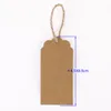 100 piece Brown Kraft Paper Tags Lace Scallop Head Label Luggage Wedding Note +String DIY Blank price Hang tag Kraft Gift Hang tag