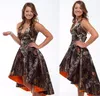 Hoch Maßgeschneiderte Low Camo Brautjungfernkleider Landbraut Trauzeugin Kleid Hochzeit Party Kleider BA2441