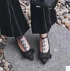 2017 zapatos de tacón bajo con correa en el tobillo para mujer, zapatos de tacón desnudo, zapatos de boda, zapatos de fiesta para mujer, zapatos de vestir con punta en punta