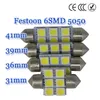 5050 6SMD 6 SMD C5W 31mm 36mm 39mm 41mm Vit C5W Högkvalitativ inredning Festoon Dome Car Light Lamp Bulb Ny LED-bil