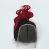 #1b 99J 3,5x4" Brasilianischer Echthaarverschluss 1b Burgund Körperwelle Brasilianisches Ombre Weinrotes Haar Spitzenverschluss Haarverlängerungen Für Schwarze Frauen