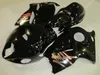 ABS Plastmakare för SUZUKI GSXR1300 96 97 98 99 00 01-07 Glansiga svarta Fairings Set GSXR1300 1996-2007 OT19