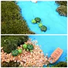 Konstgjorda gulliga gröna sköldpaddor Djur Fairy Garden Miniatyrer Gnomes Moss Terrarium harts hantverk figurer för trädgård dekoration F2017726