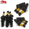 Human braiding Bulk Hair 3pcs/lot Brazilian Loose Hair Best Quality Loose Human Braiding Hair Bulk No Weft Micro mini Braiding