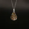 Wholesale Hot Crystal Quartz Teardrop Pendant Pear Shape Rose Quartz Carnelian Single Bail Charm Healing Stone Pendants Necklace for Sale