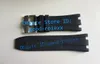 Top 28mm 18mm 9mm Watchband Black Rubber Strap Clasp 15710 Watch Bands 15703 Mens Waterproof 3126 Watches Steel buckle Clasp