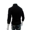 2017 Inverno Outono Mens Turtleneck Blusas Preto Pullovers Roupas para homem de algodão malha camisola masculina blusas puxar hombre xxl