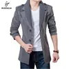 Partihandel - Höst vinter mode män ull kappa 2017 Fashion Solid Long Mens Coat Slim Fit Mens Overcoat Casaco Masculino