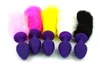 Маленькая секс-игрушка для пони, силиконовая спираль, фиолетовая анальная пробка, хвост кролика, ребристые вставки для ягодиц, БДСМ-снаряжение, фетиш, сексуальный костюм 4017605
