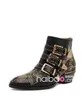 2017 New Velvet Boots Beading Ankel Booties Point Toe Booties Klänning Skor Vin Röd Läder Boots Buckle Bota Low Heel