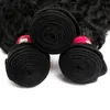 HELA 10BUNDLAR LOT 8A Virgin Brasilianska Deep Wave Weaves 1B Natural Black Virgin Human Hair Weft för Women263f